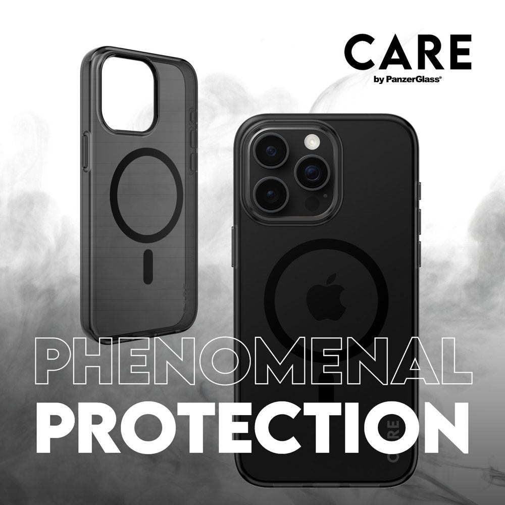 CARE by PanzerGlass iPhone 16 FLAGSHIP Urban Combat Case - MagSafe Kompatibel - Smokey / Black