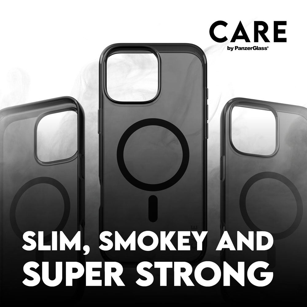 CARE by PanzerGlass iPhone 16 Pro FLAGSHIP Urban Combat Case - MagSafe Kompatibel - Smokey / Black