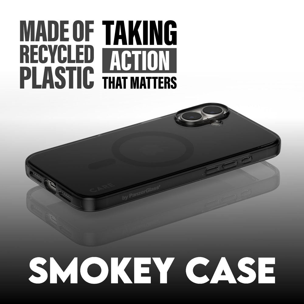 CARE by PanzerGlass iPhone 16 Plus FLAGSHIP Urban Combat Case - MagSafe Kompatibel - Smokey / Black