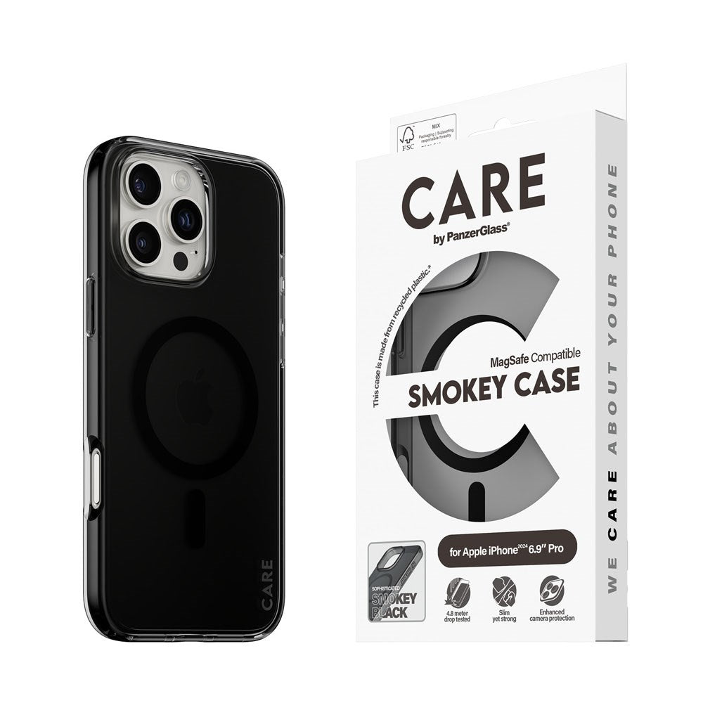 CARE by PanzerGlass iPhone 16 Pro Max FLAGSHIP Urban Combat Case - MagSafe Kompatibel - Smokey / Black
