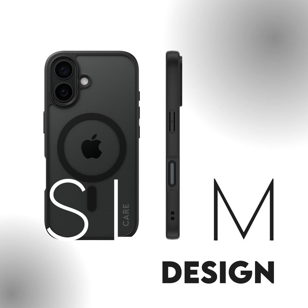 CARE by PanzerGlass iPhone 16 FLAGSHIP Urban Combat Case - MagSafe Kompatibel - Transparent / Black Frame