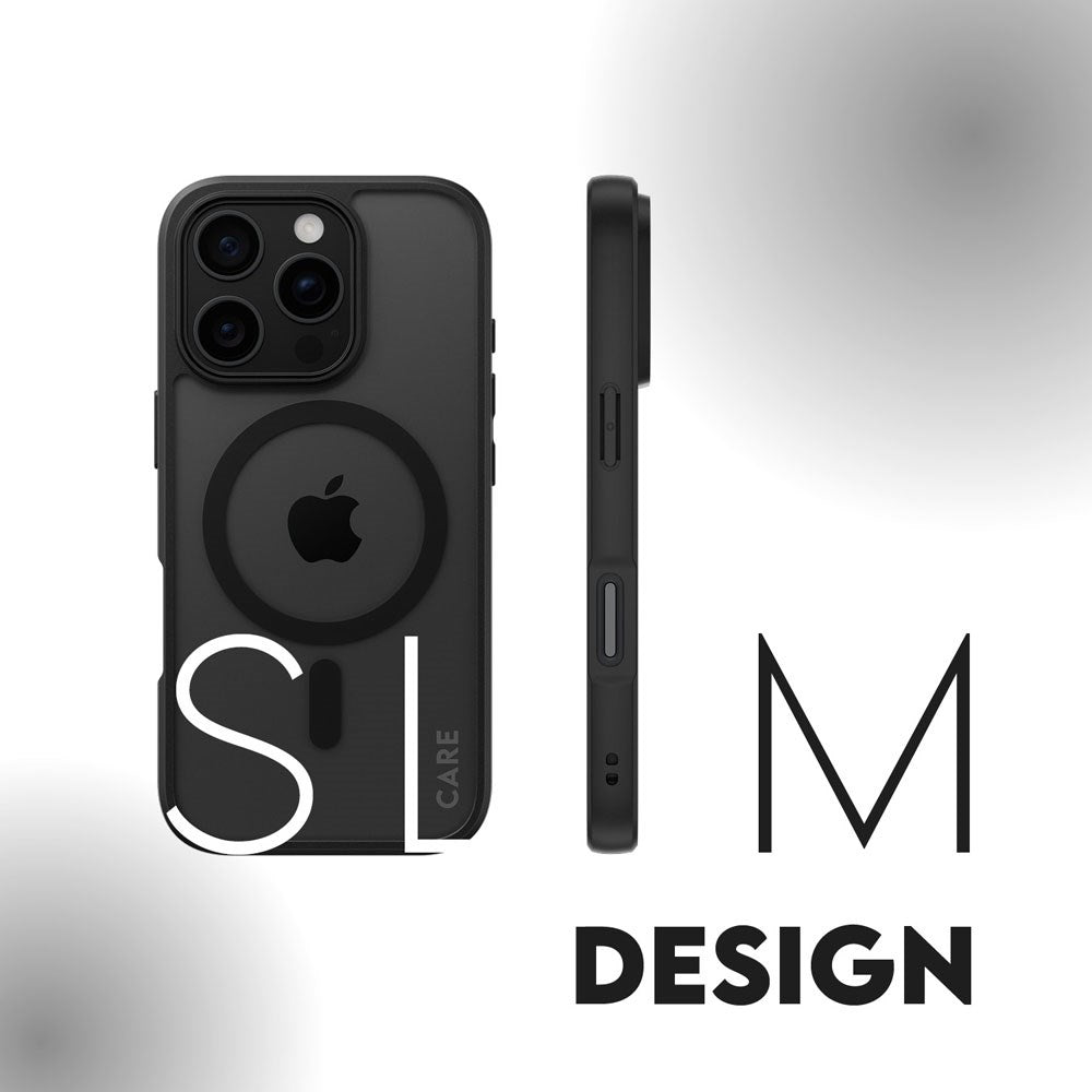 CARE by PanzerGlass iPhone 16 Pro FLAGSHIP Urban Combat Case - MagSafe Kompatibel - Transparent / Black Frame