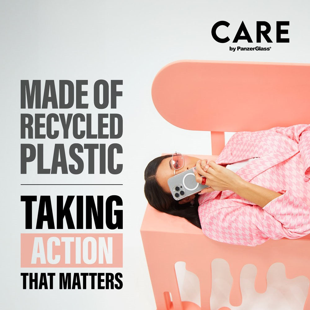 CARE by PanzerGlass iPhone 16 Pro FLAGSHIP Urban Combat Case - MagSafe Kompatibel - Transparent / Coronet Blue