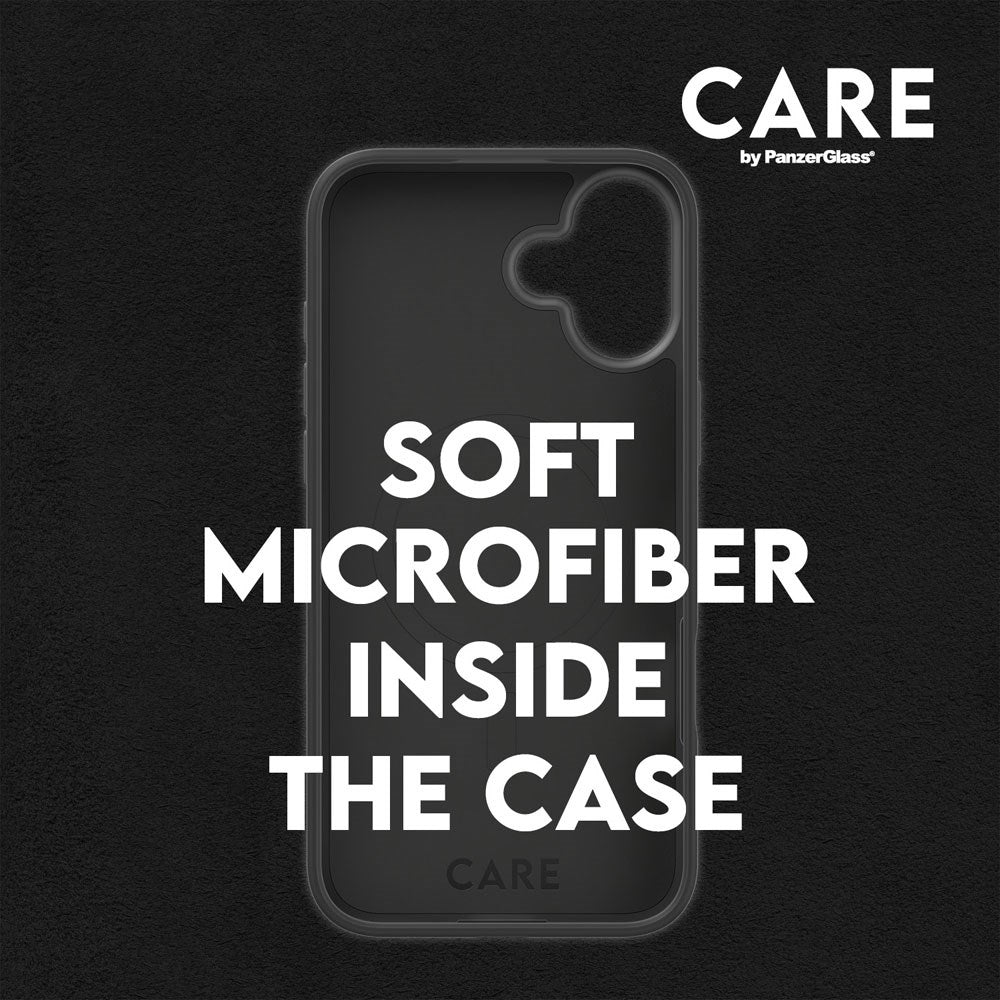 CARE by PanzerGlass iPhone 16 FASHION Fearlessly Fashionable Case - MagSafe Kompatibel - Black
