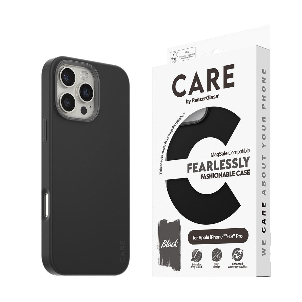 CARE by PanzerGlass iPhone 16 Pro Max FASHION Fearlessly Fashionable Case - MagSafe Kompatibel - Black