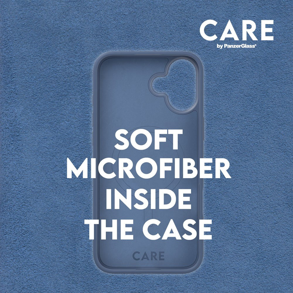 CARE by PanzerGlass iPhone 16 FASHION Fearlessly Fashionable Case - MagSafe Kompatibel - Coronet Blue