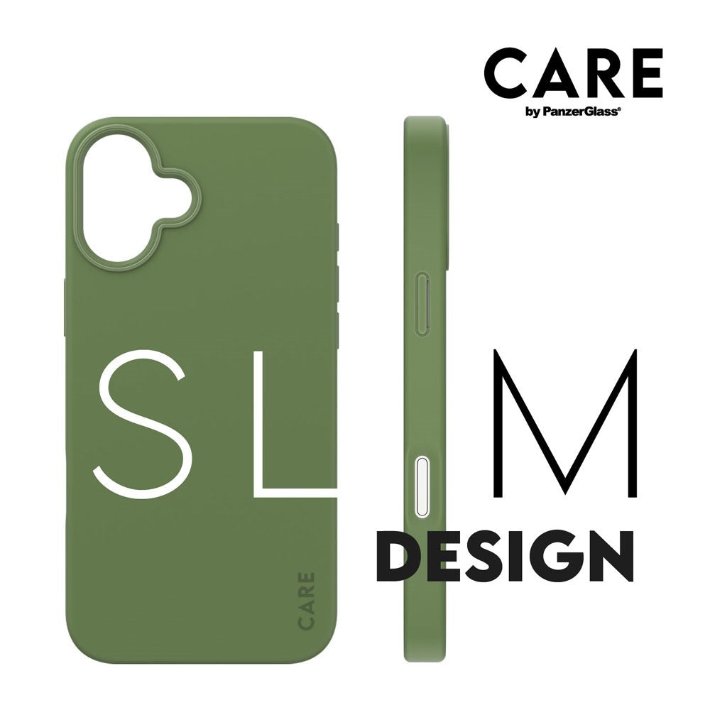 CARE by PanzerGlass iPhone 16 Plus FASHION Fearlessly Fashionable Case - MagSafe Kompatibel - Piquant Green