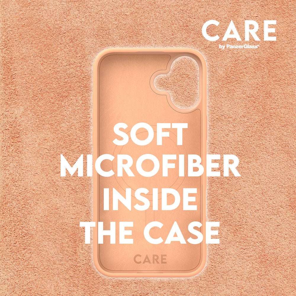 CARE by PanzerGlass iPhone 16 Plus FASHION Fearlessly Fashionable Case - MagSafe Kompatibel - Peach Fuzz