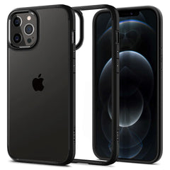 iPhone 12 / 12 Pro Spigen Ultra Hybrid Cover - Gennemsigtig / Sort