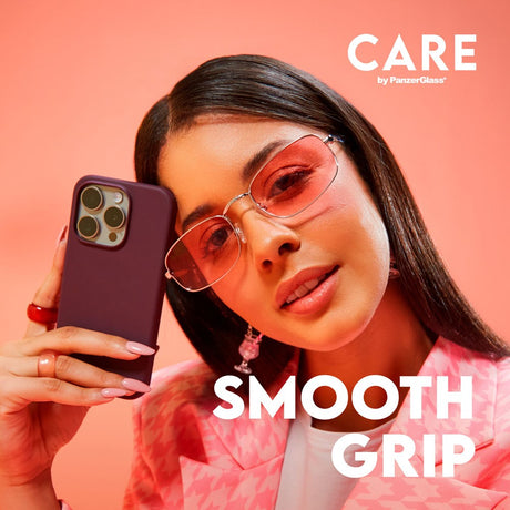 CARE by PanzerGlass iPhone 16 Pro FASHION Fearlessly Fashionable Case - Peach Fuzz