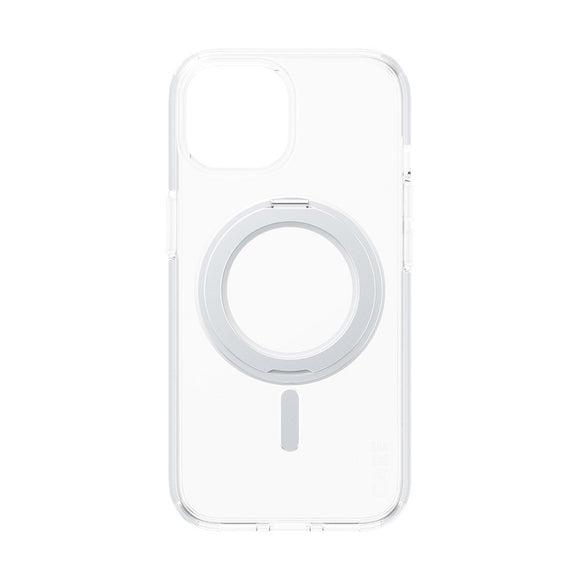 CARE by PanzerGlass iPhone 15 Feature Kickstand Case - MagSafe Kompatibel - Transparent / Silver