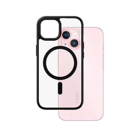 CARE by PanzerGlass iPhone 15 FLAGSHIP Urban Combat Case - MagSafe Kompatibel - Transparent / Black