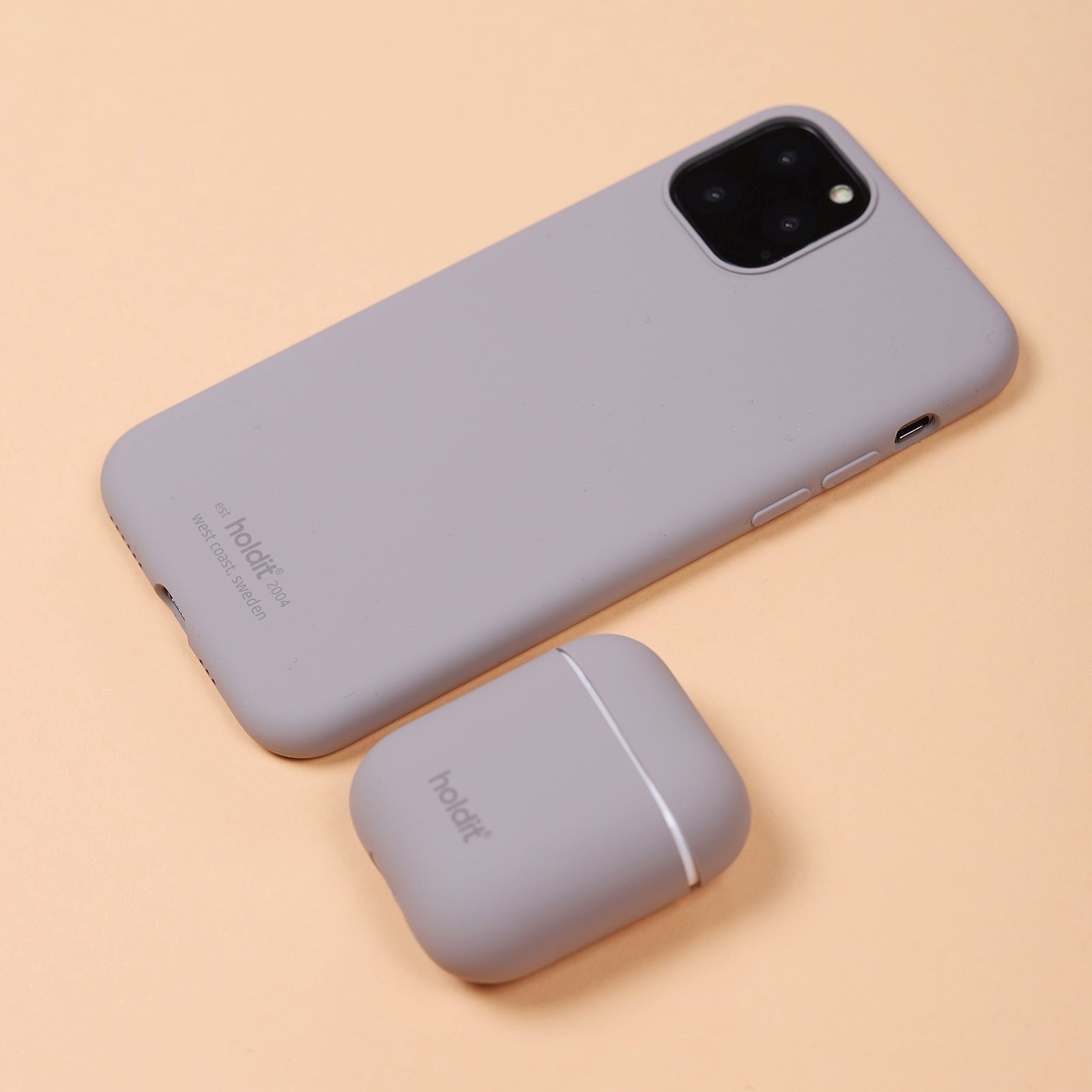 Holdit  Silikone Cover Til AirPods (1 & 2. gen.) - Taupe