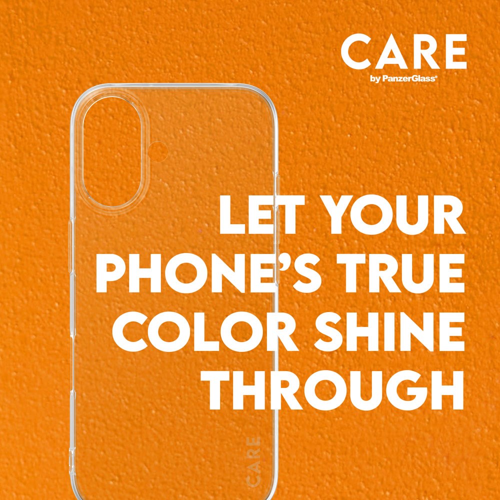 CARE by PanzerGlass iPhone 16 FASHION X-Ray Soft Basic Case - Transparent