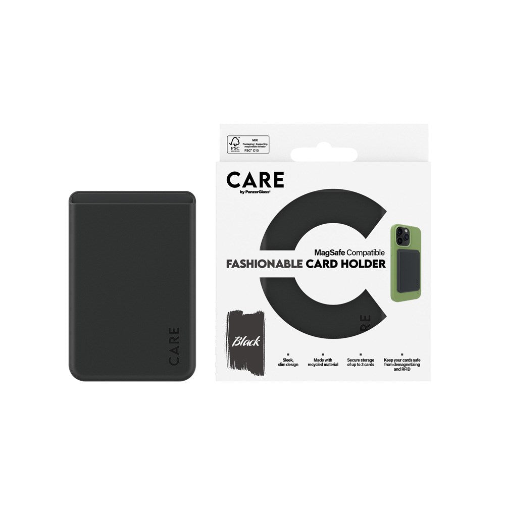 CARE by PanzerGlass Kortholder til Mobil - MagSafe Kompatibel - Sort