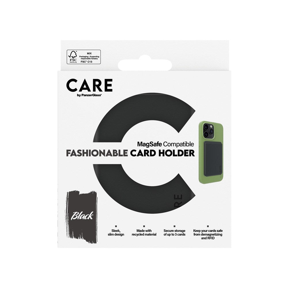 CARE by PanzerGlass Kortholder til Mobil - MagSafe Kompatibel - Sort