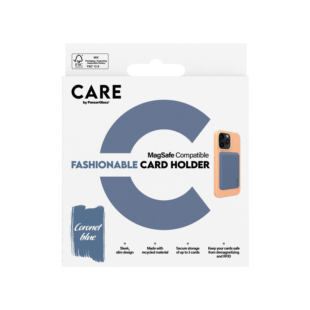 CARE by PanzerGlass Kortholder til Mobil - MagSafe Kompatibel - Blå