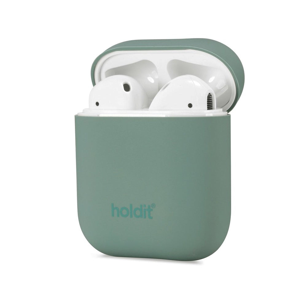 Holdit  Silikone Cover Til AirPods (1 & 2. gen.) - Moss Green