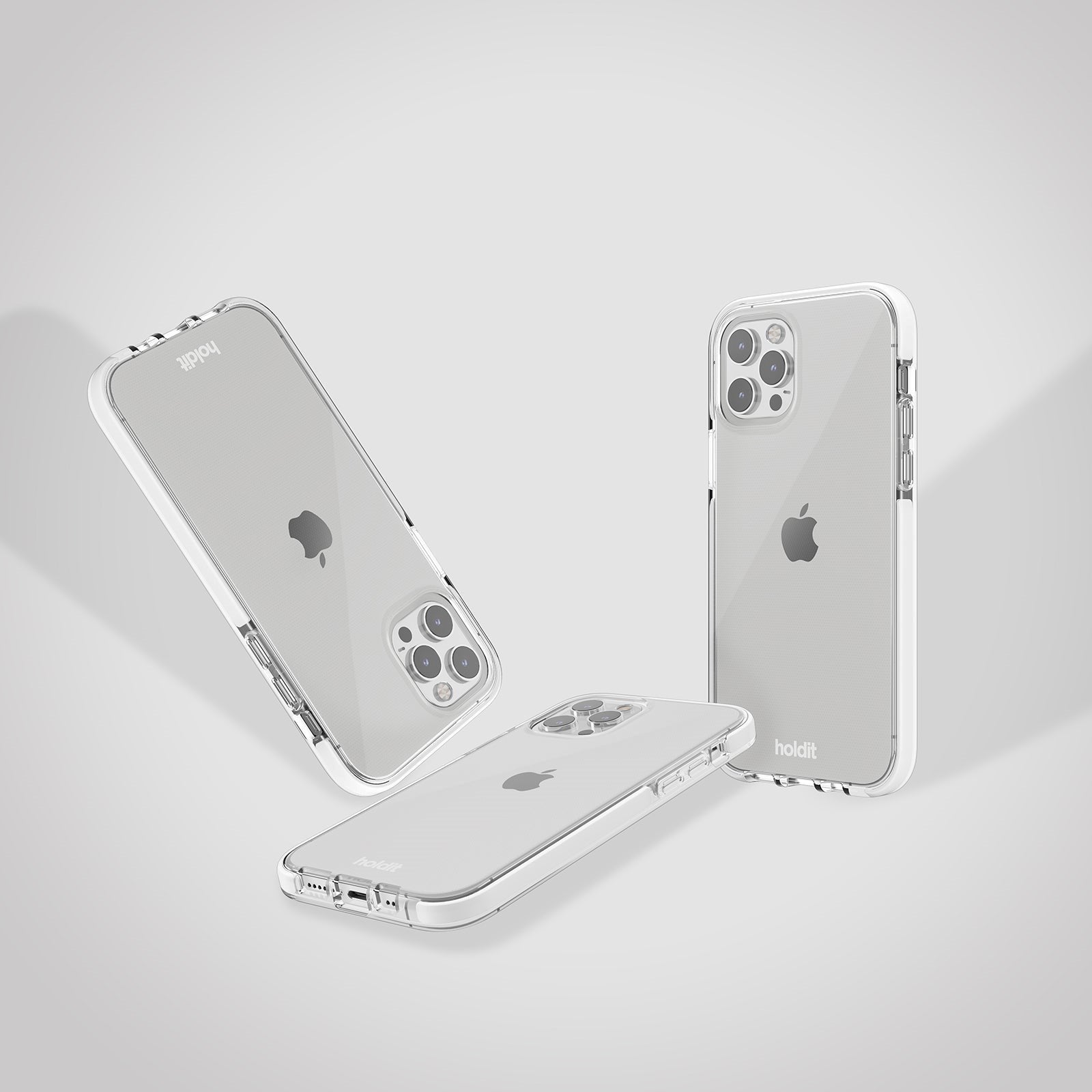 Holdit iPhone 12 / 12 Pro Seethru Case - Hvid