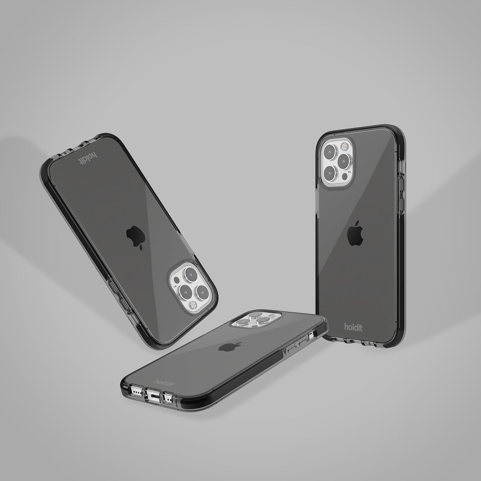 Holdit iPhone 12 / 12 Pro Seethru Case - Sort