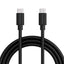 Smartline (3A/60W) USB-C til USB-C Kabel 2 m. - Sort