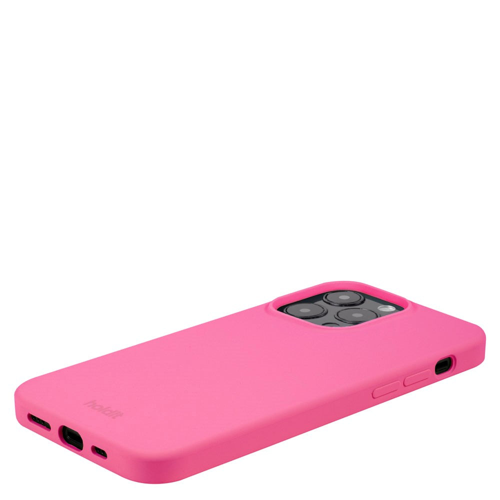 Holdit iPhone 14 Pro Max Soft Touch Silikone Case - Bright Pink