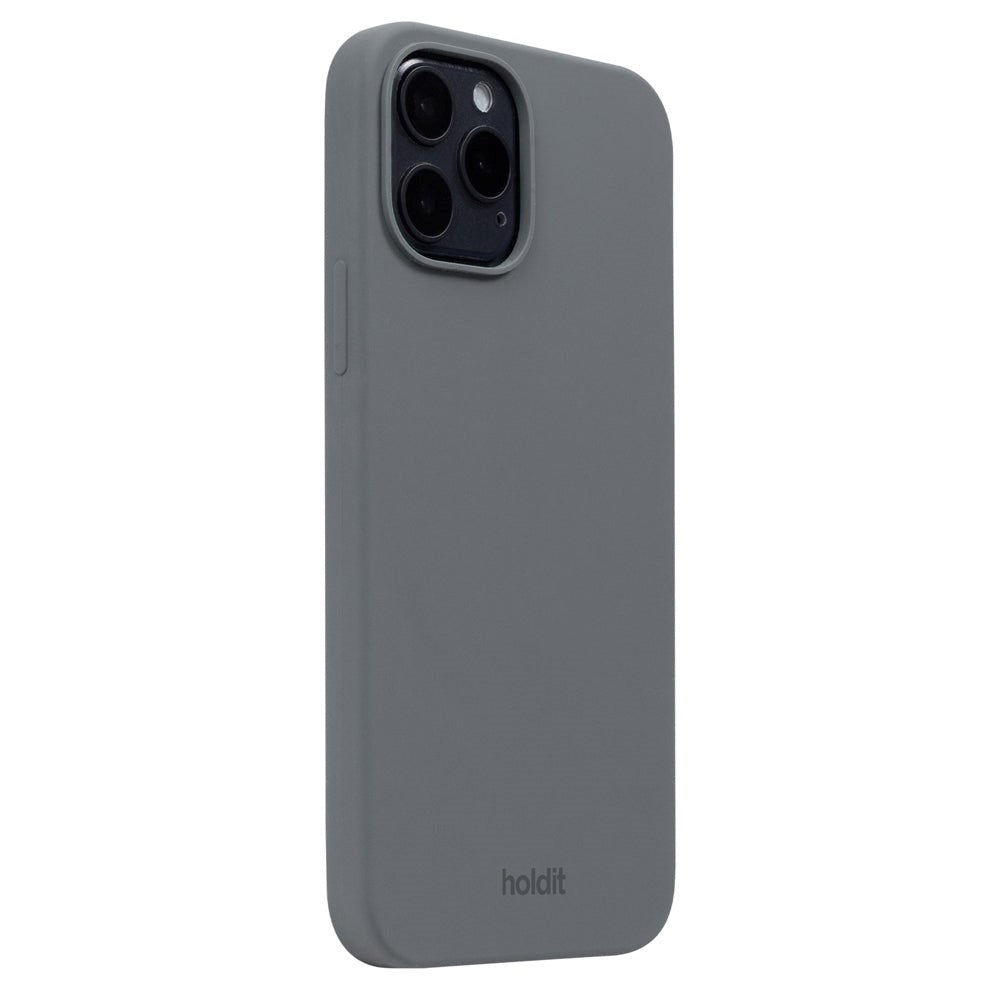Holdit iPhone 12 / 12 Pro Soft Touch Silikone Case - Space Gray