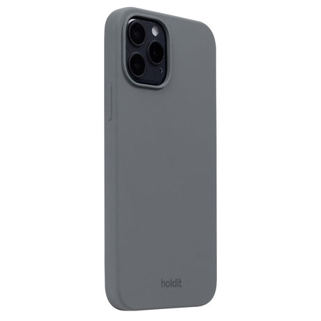 Holdit iPhone 12 / 12 Pro Soft Touch Silikone Case - Space Gray