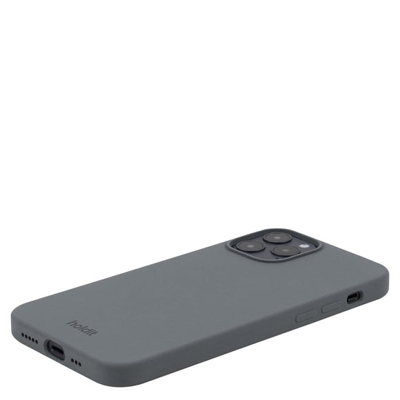 Holdit iPhone 12 / 12 Pro Soft Touch Silikone Case - Space Gray