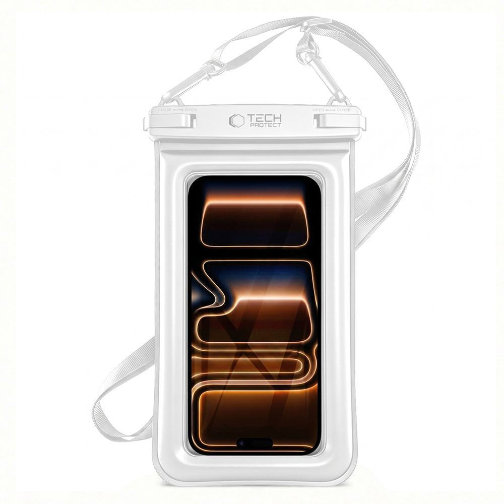 Tech-Protect Flydende Vandtæt Case - Maks.: 185 x 110mm - Hvid
