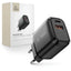 Tech-Protect 65W Vægoplader m. 1x USB-C & 1x USB-A - Sort
