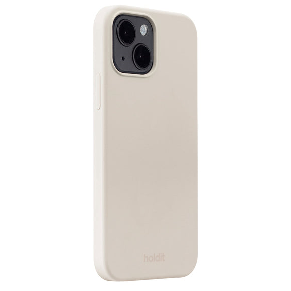 Holdit iPhone 15 Soft Touch Silikone Case - Light Beige