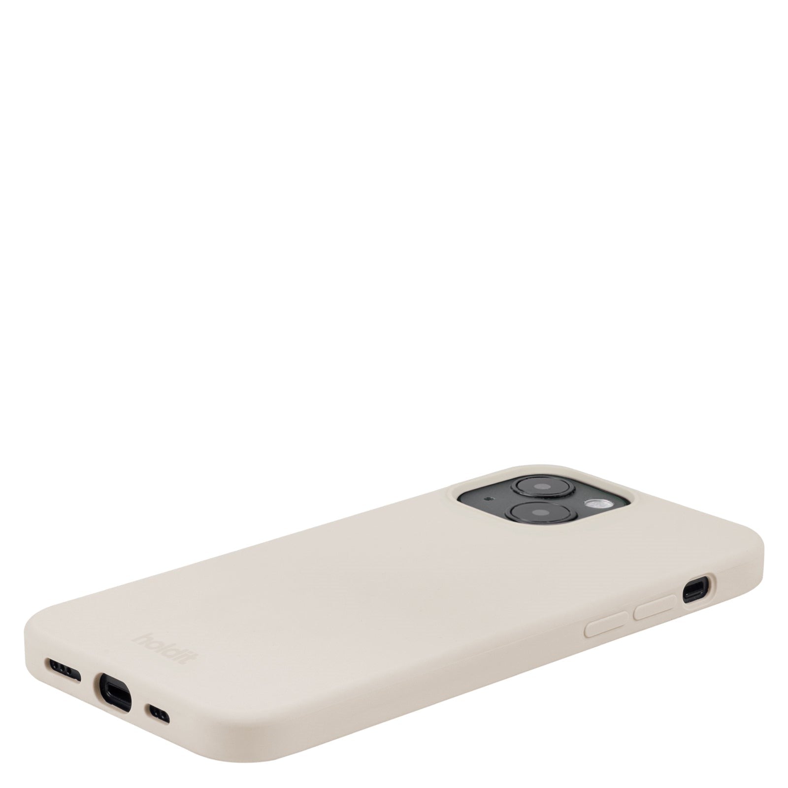 Holdit iPhone 15 Soft Touch Silikone Case - Light Beige