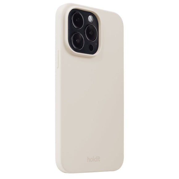 Holdit iPhone 15 Pro Soft Touch Silikone Case - Light Beige