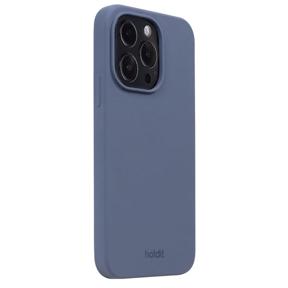 Holdit iPhone 15 Pro Soft Touch Silikone Case - Pacific Blue