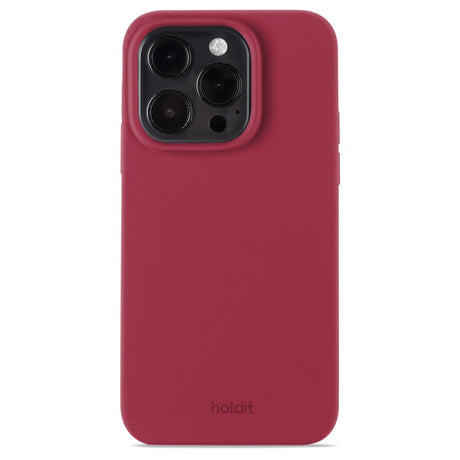 Holdit iPhone 15 Pro Soft Touch Silikone Case - Red Velvet