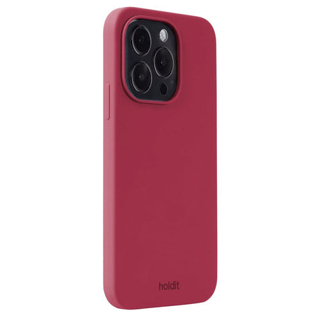 Holdit iPhone 15 Pro Soft Touch Silikone Case - Red Velvet