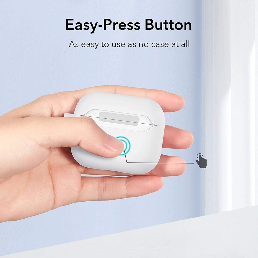 ESR Bounce Apple Airpods (3. gen.) Silikone Cover m. Karabinhage - Hvid
