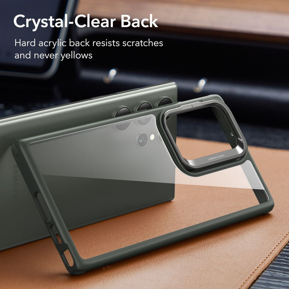 Samsung Galaxy S23 Ultra ESR Classic Cover m. Kickstand - Gennemsigtig / Grøn