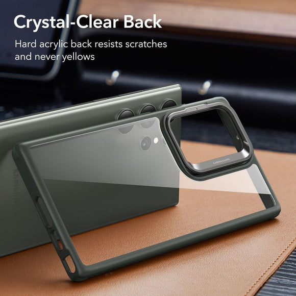 Samsung Galaxy S23 Ultra ESR Classic Cover m. Kickstand - Gennemsigtig / Grøn
