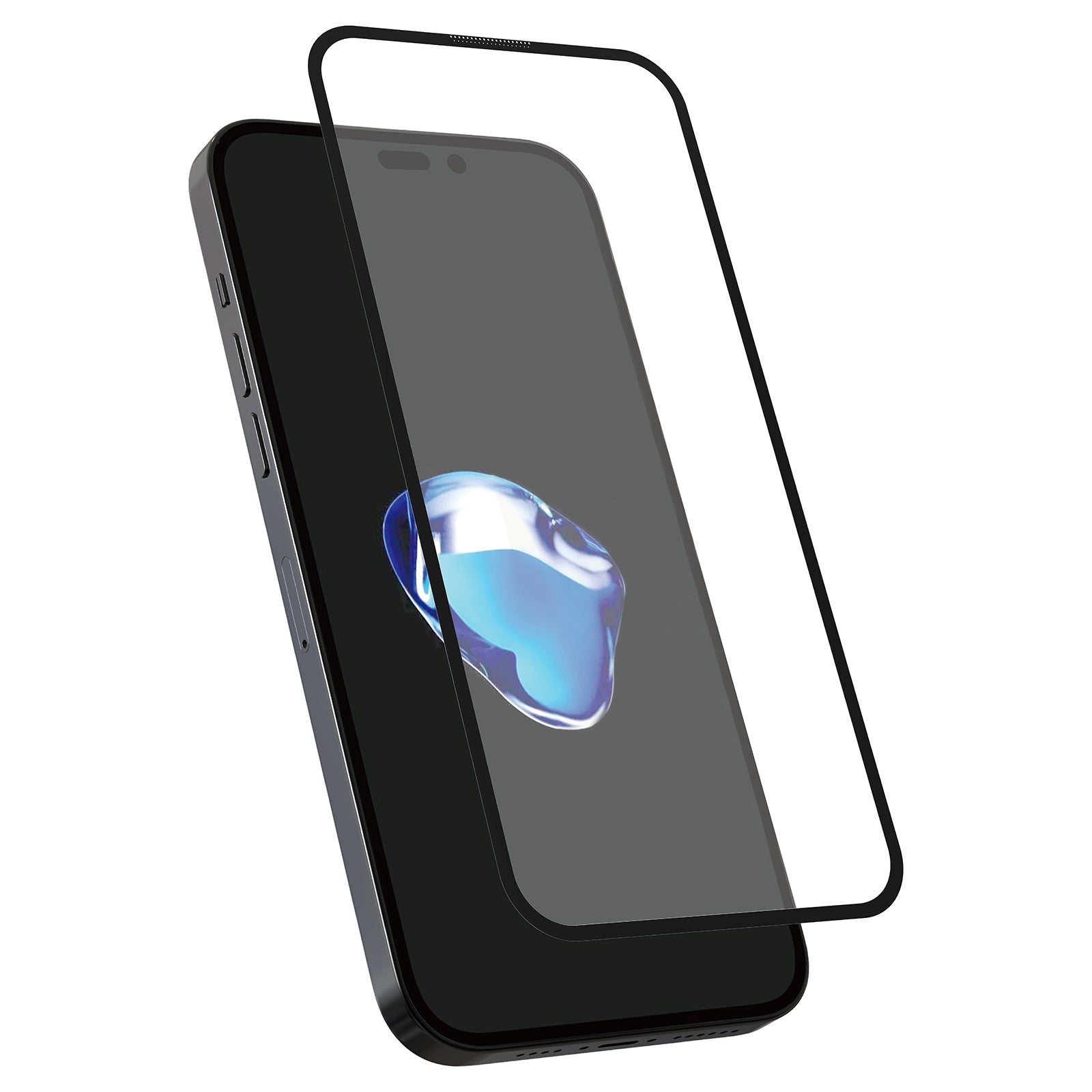 iPhone 16 Plus / 15 Plus / 14 Pro Max Holdit Hærdet Glas Skærmbeskyttelse 3D - Case Friendly - Sort Kant