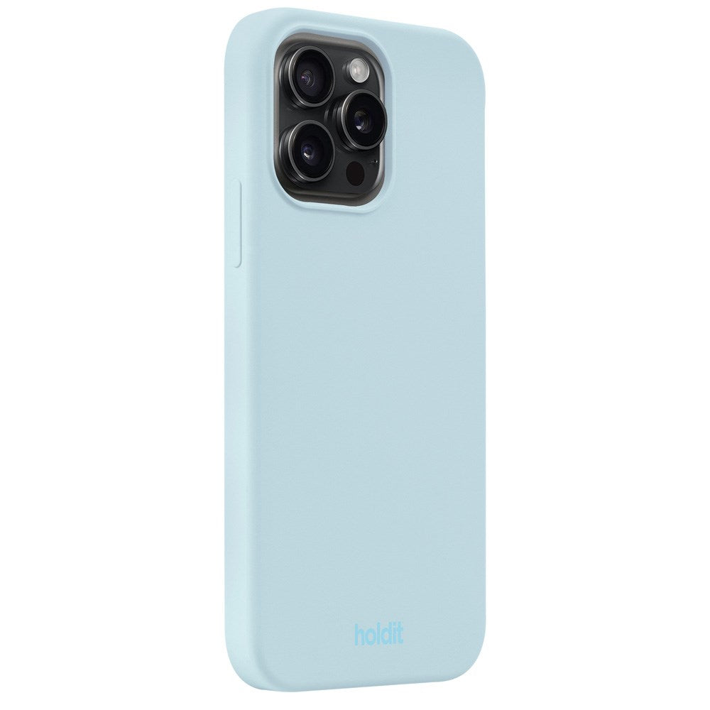 Holdit iPhone 15 Pro Max Soft Touch Silikone Case - Mineral Blue
