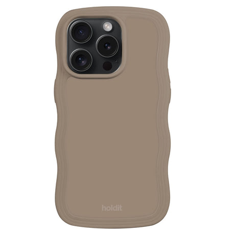 Holdit iPhone 15 Pro Max Wavy Case - Mocha Brown