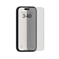 iPhone 15 / 14 Pro Holdit Hærdet Glas Skærmbeskyttelse m. Privacy Funktion - Sort Kant