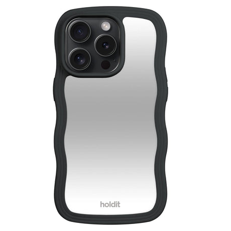 Holdit iPhone 14 Pro Wavy Case - Black / Mirror