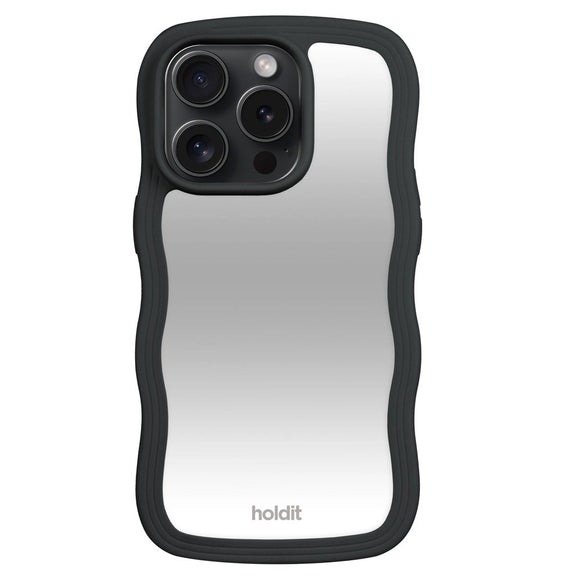Holdit iPhone 14 Pro Wavy Case - Black / Mirror