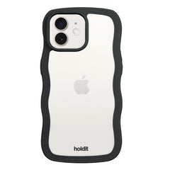 Holdit iPhone 12 / 12 Pro Wavy Case - Black / Transparent