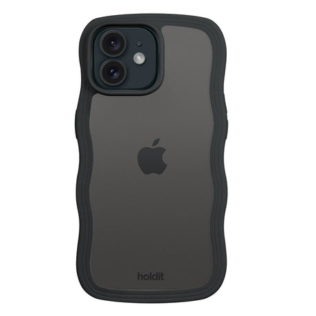 Holdit iPhone 12 / 12 Pro Wavy Case - Black / Transparent