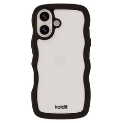 Holdit iPhone 16 Plus Wavy Case - Sort / Transparent