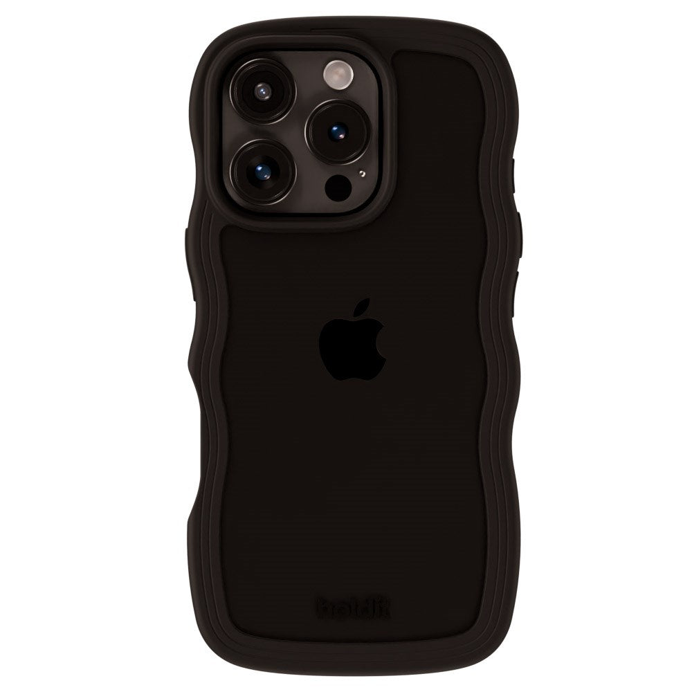 Holdit iPhone 16 Pro Wavy Case - Sort / Transparent
